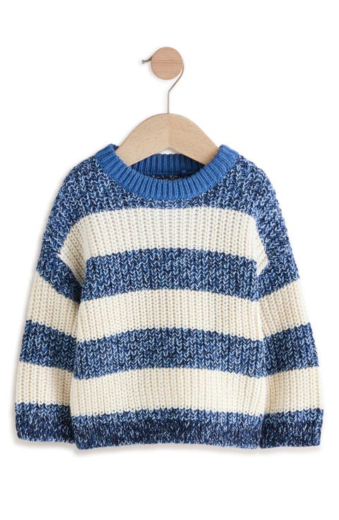 Kids' Mélange Stripe Crewneck Sweater (Toddler & Little Kid)