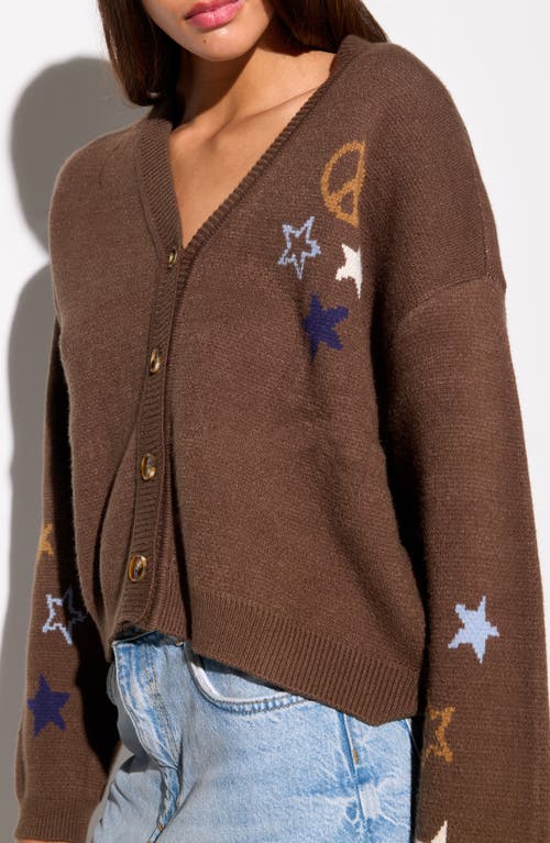 Spiritual Gangster Divine Eye Delaney Cardigan In Brown