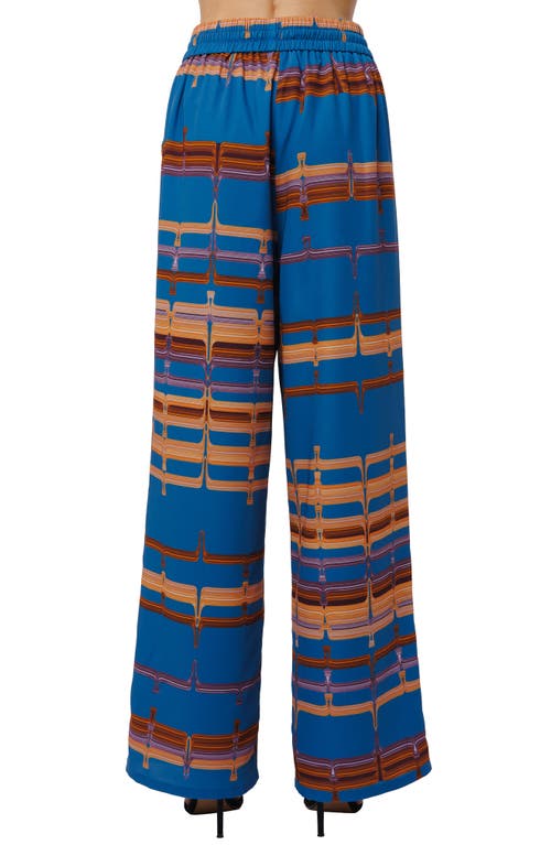 Ciebon Gina Drawstring Wide Leg Pants In Blue