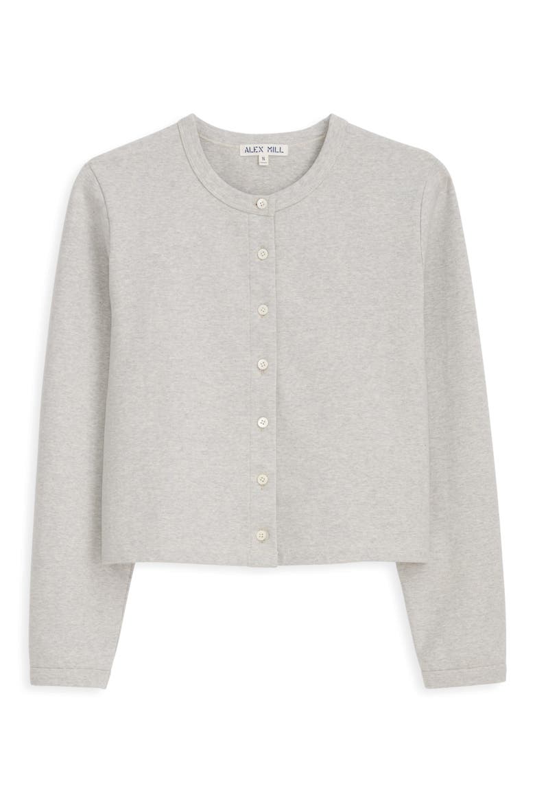 Coco Sport Stretch Cotton Cardigan, Alternate, color, HEATHER GREY