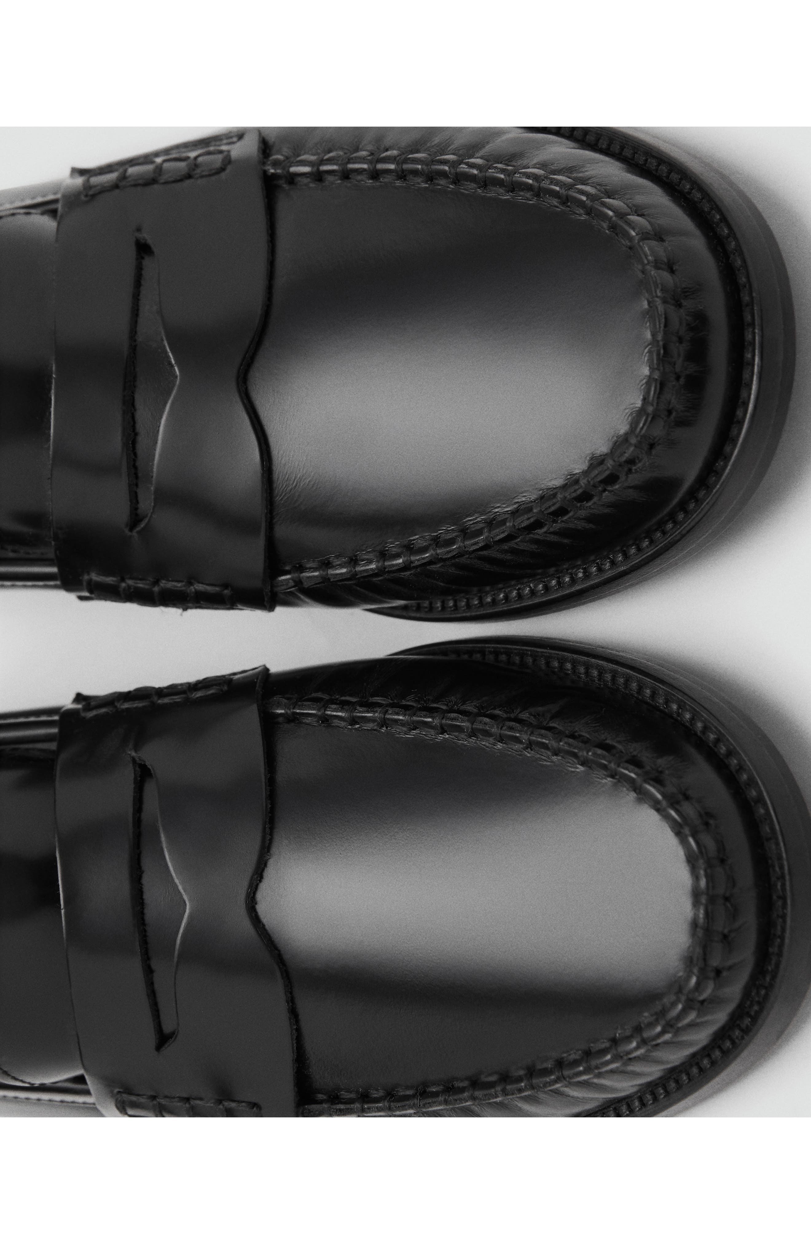 MANGO Luisa Penny Loafer, Alternate, color, Black