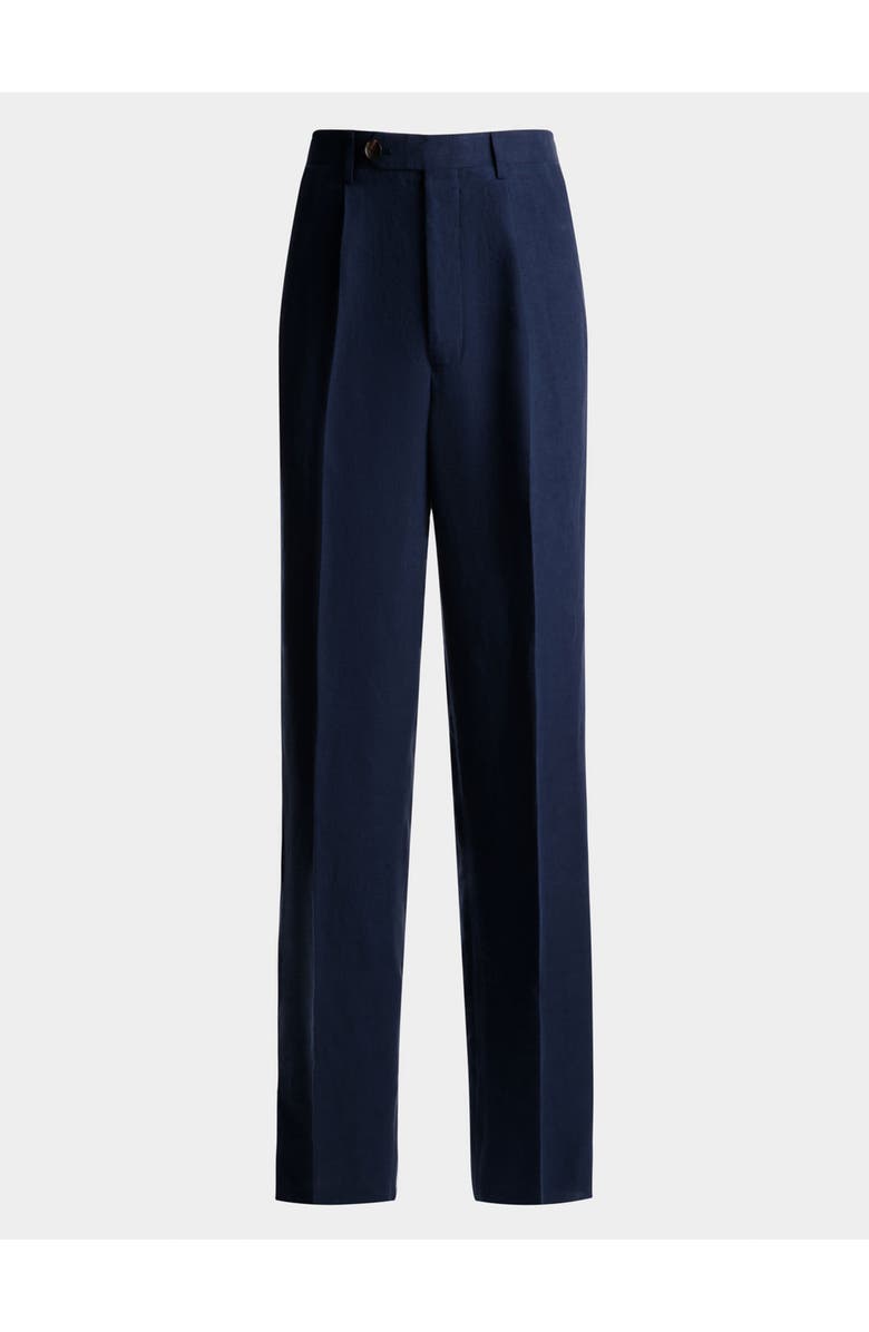 Bally Pants in Linen, Main, color, Blue