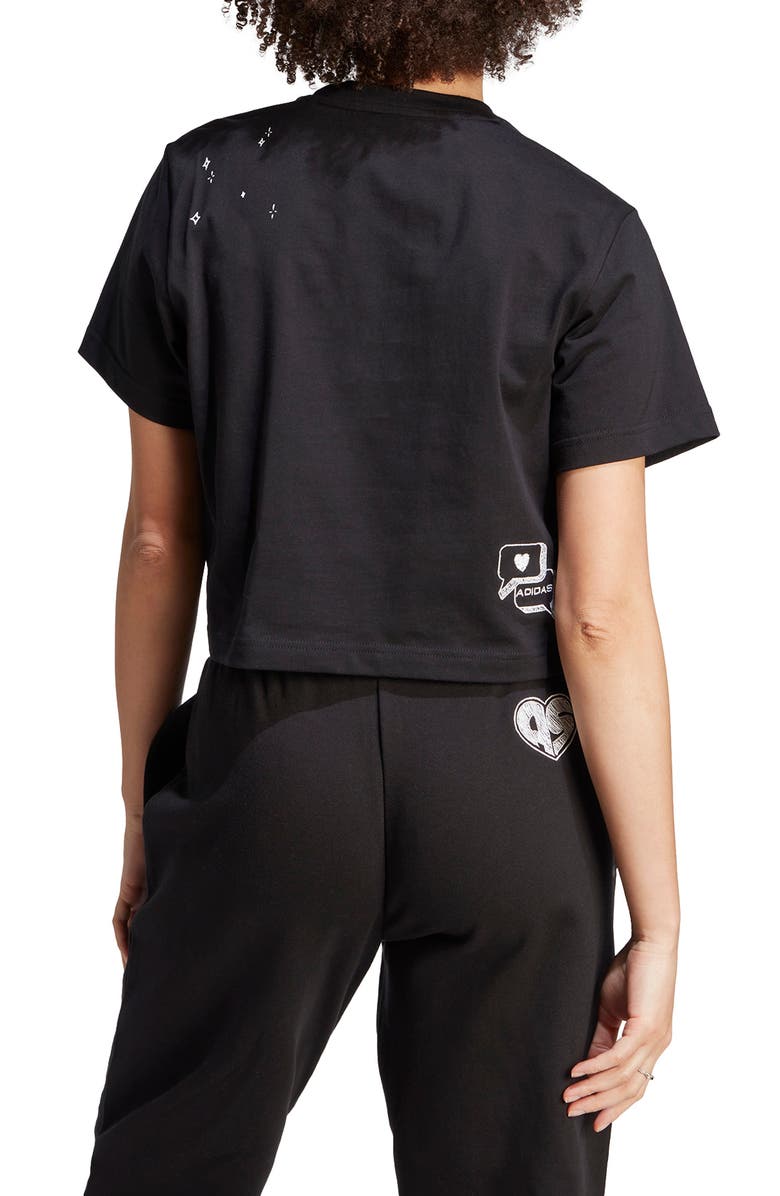 adidas Scribble Crop T-Shirt, Alternate, color,