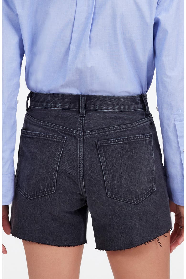 The Brynn Long Cutoff Denim Shorts, Alternate, color, LEVIN WASH