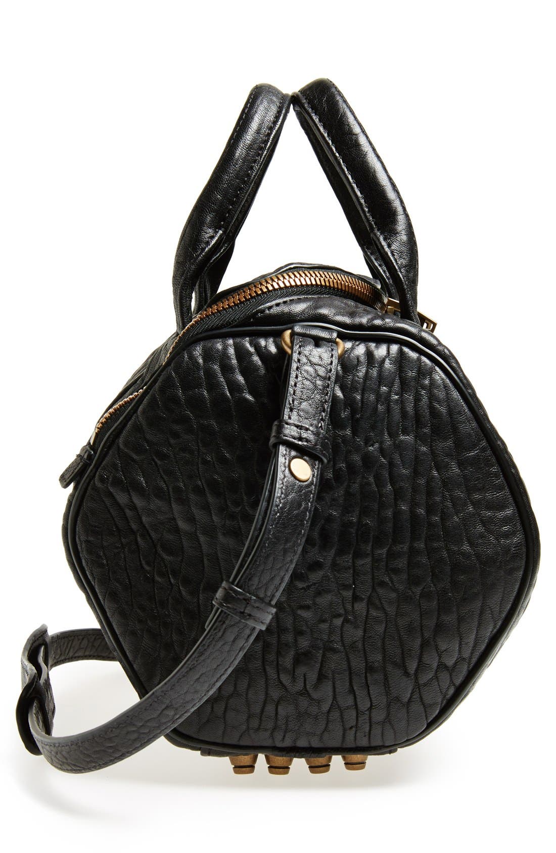 Alexander Wang 'Rockie - Antique Brass' Leather Crossbody Satchel, Alternate, color, 