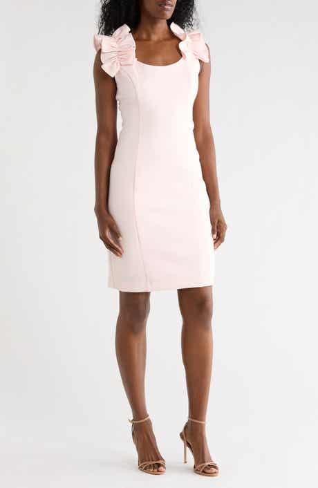 Julia Jordan Donna Ricco Ruffle Shoulder Sheath Dress