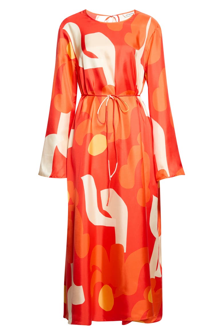Kesken Kukkahattu Midi Dress, Alternate, color, RED