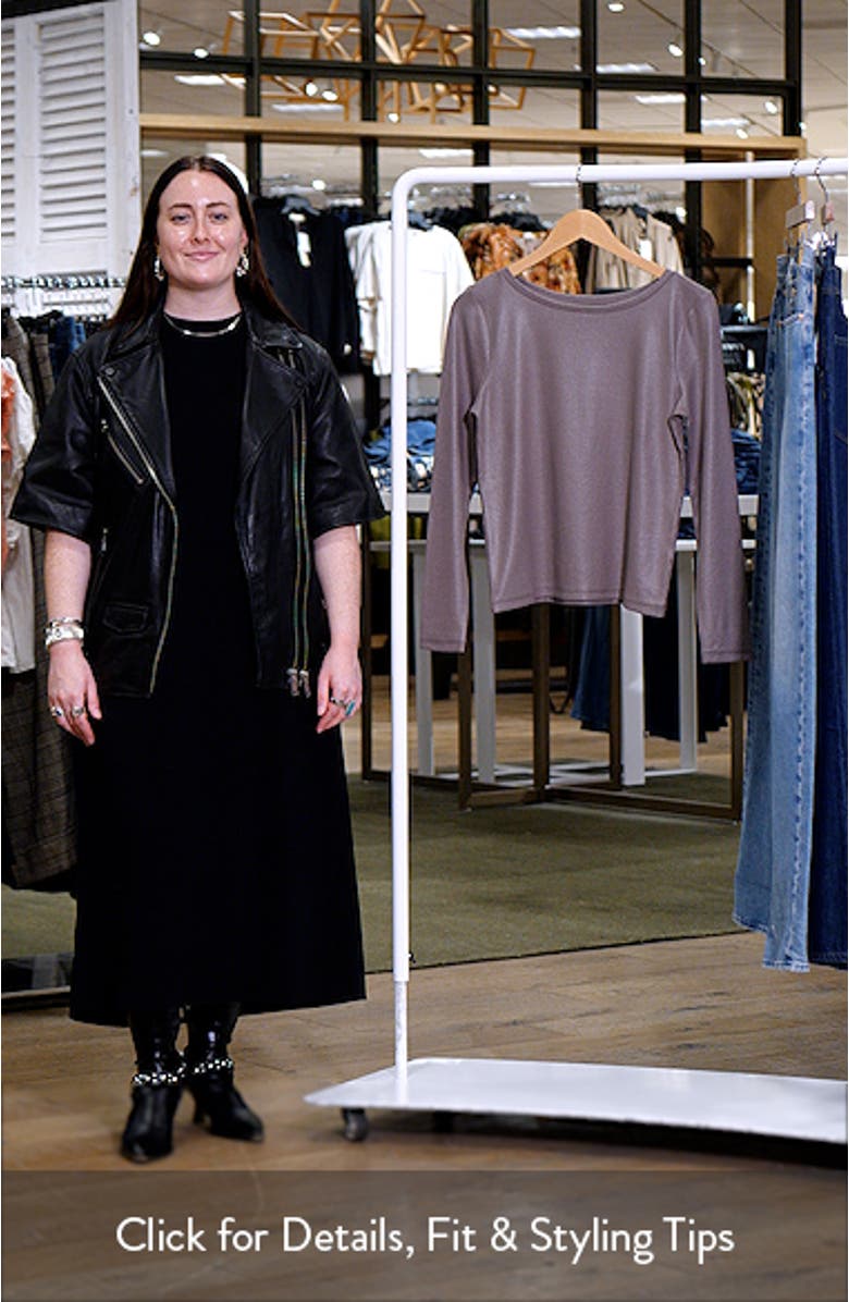 Glazed Ribbed Boat Neck T-Shirt, sales video thumbnail