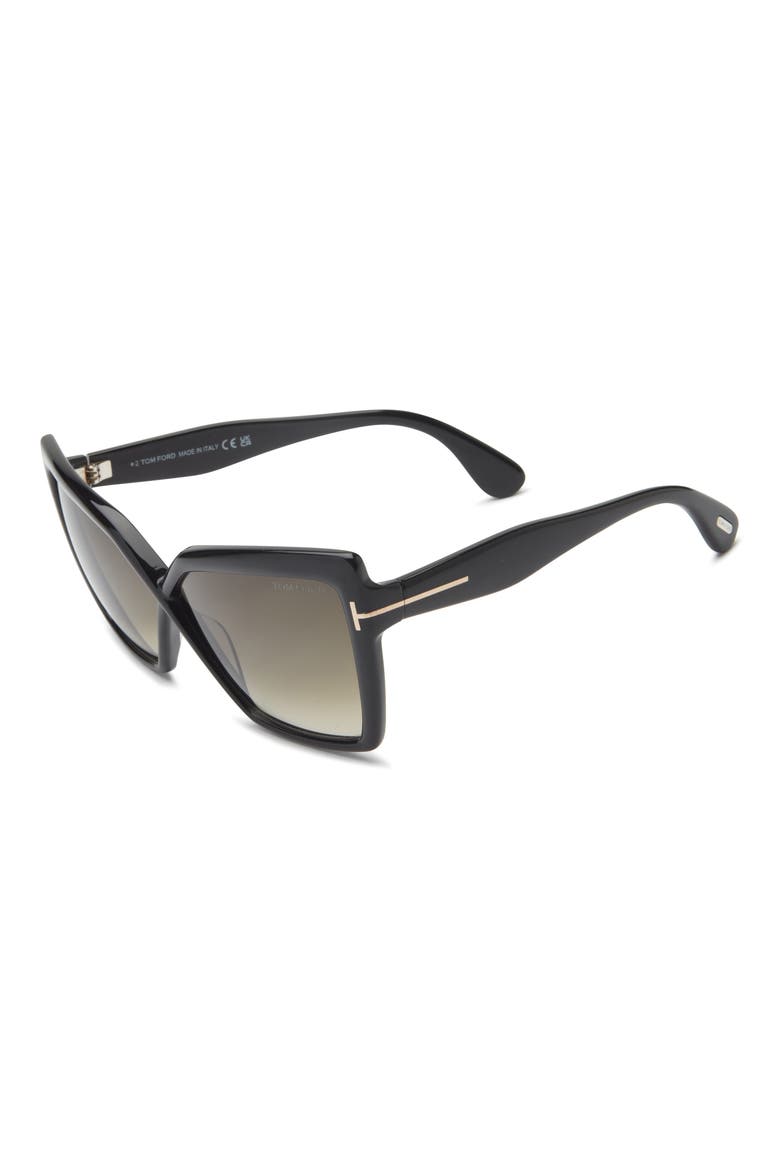 Giulio 59mm Square Sunglasses, Alternate, color, SHINY BLACK / ROVIEX