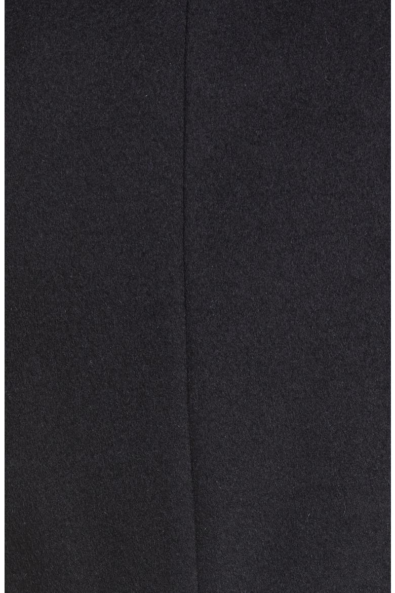 Stand Collar Wool Blend Coat, Alternate, color, BLACK