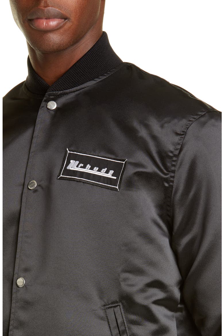 Varsity Bomber Jacket (Nordstrom Exclusive), Alternate, color, BLACK