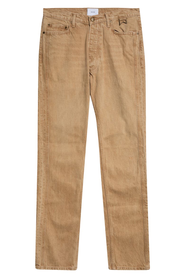 Traxedo Straight Leg Jeans, Alternate, color, WASHED BROWN