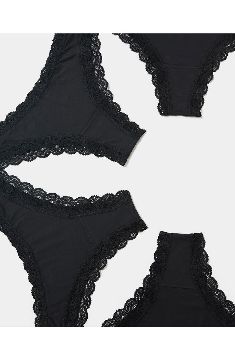 Stripe & Stare Brazilian Four Pack, Main, color, Black