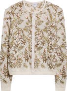 Giambattista Valli Floral Embroidered Cashmere & Silk Cardigan
