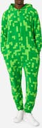 OppoSuits Creeper Minecraft™ Long Sleeve Hooded Fleece Jumpsuit