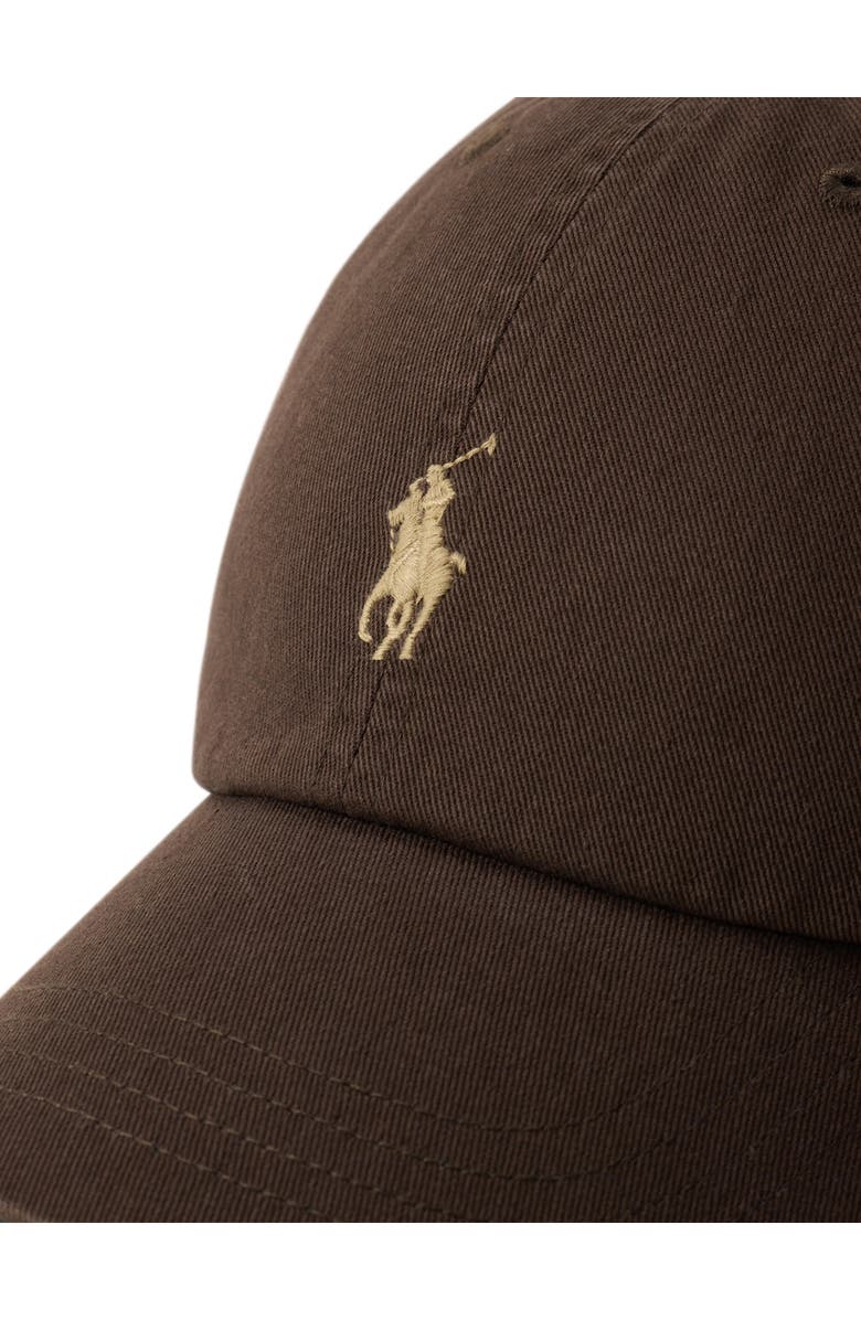 Polo Ralph Lauren The Iconic Cotton Chino Adjustable Ball Cap, Alternate, color, Nutmeg Brown W/ Khaki Pp