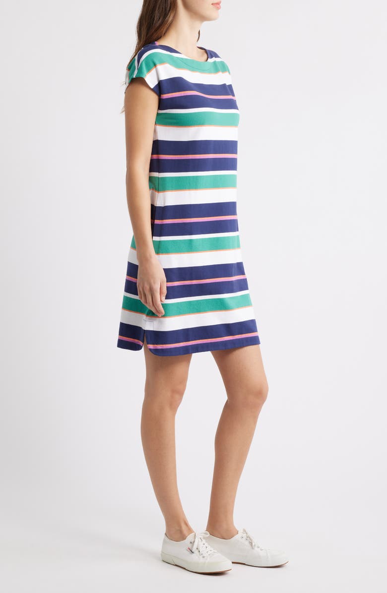 Hatley Spring Sea Stripe Short Sleeve Cotton Dress, Alternate, color, 