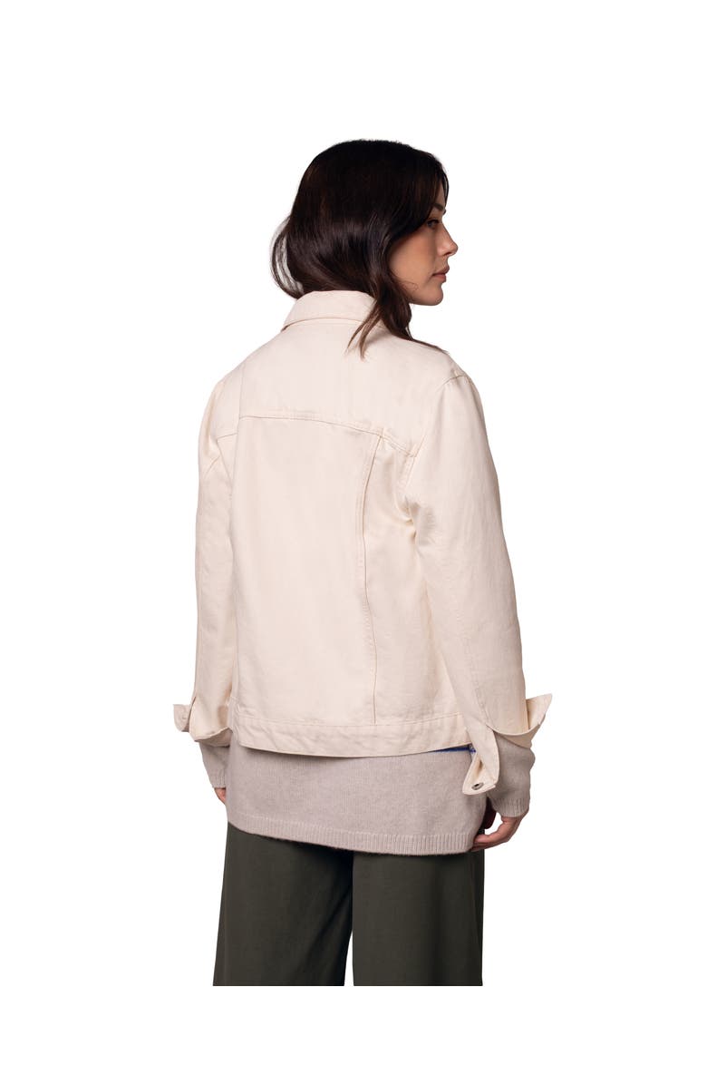 Celtic & Co. Boxy Patch Pocket Denim Jacket, Alternate, color, Undyed Oatmeal
