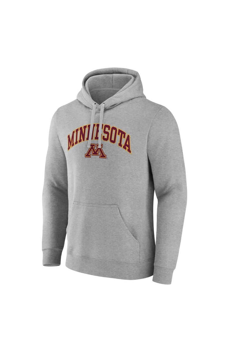 FANATICS Men's Fanatics Gray Minnesota Golden Gophers Arched Logo Pullover Hoodie, Alternate, color, Gray