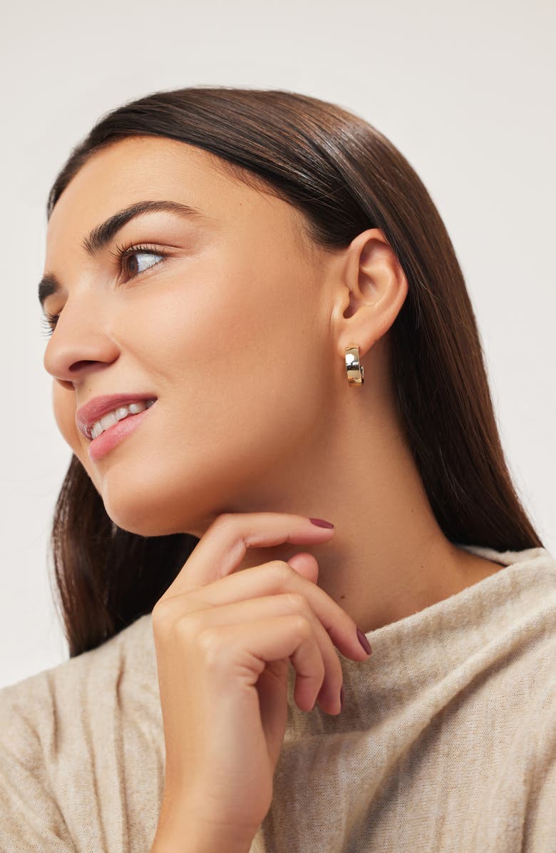 Ana Luisa Gold Huggie Hoop Earrings - Gold Bold Hoops Small, Alternate, color, 