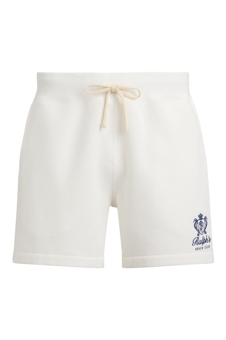 Relaxed Fit 6-Inch Fleece Drawstring Shorts, Alternate, color, WHITE