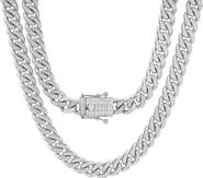 STEELTIME Men's 18k Gold Plated Curb Chain Necklace