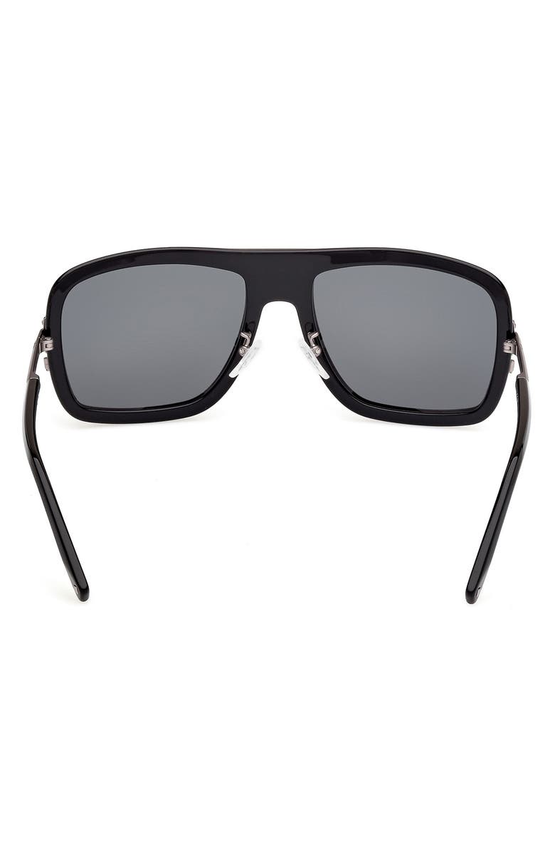 MCM 57mm Navigator Sunglasses, Alternate, color, Shiny Black / Smoke
