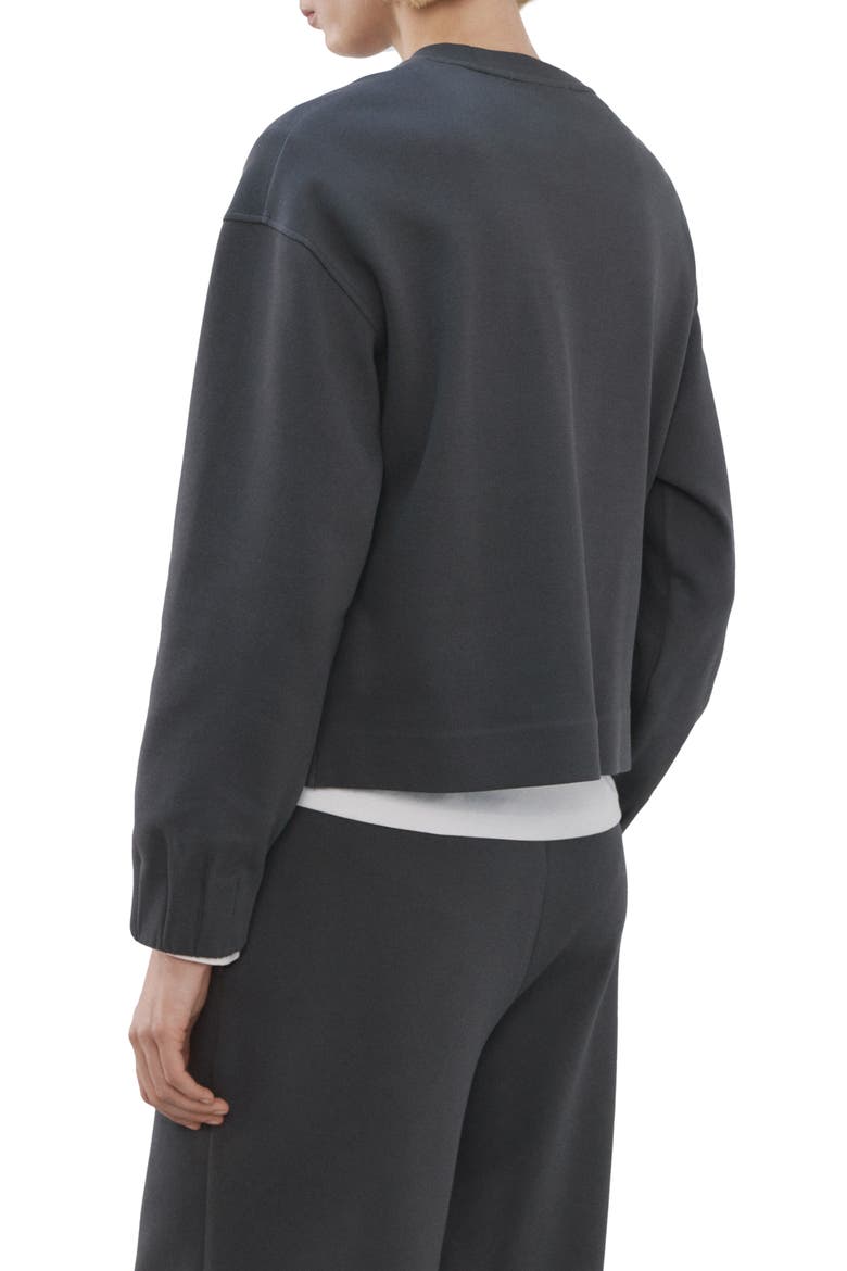 Ruched Sleeve Sweatshirt, Alternate, color, BLUE