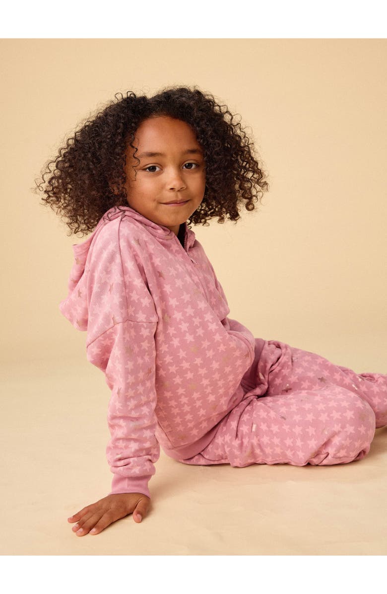 Tea Collection Easy Fit Hoodie, Alternate, color, Metallic Stars