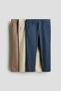 H&M 3-pack Cotton Twill Chinos