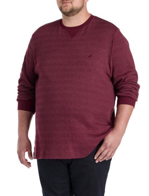 Big & Tall Waffle-knit Crewneck Sweater