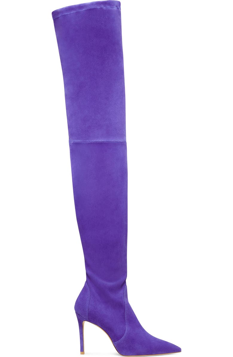 Stuart Weitzman Ultrastuart 100 Stretch Pointed Toe Over the Knee Boot, Alternate, color, Dusk