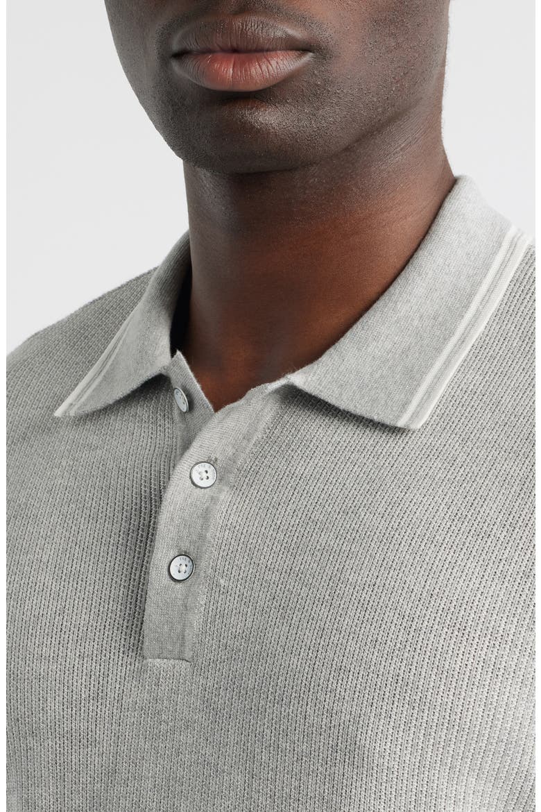 Harvey Tipped Polo, Alternate, color, HEATHER GREY
