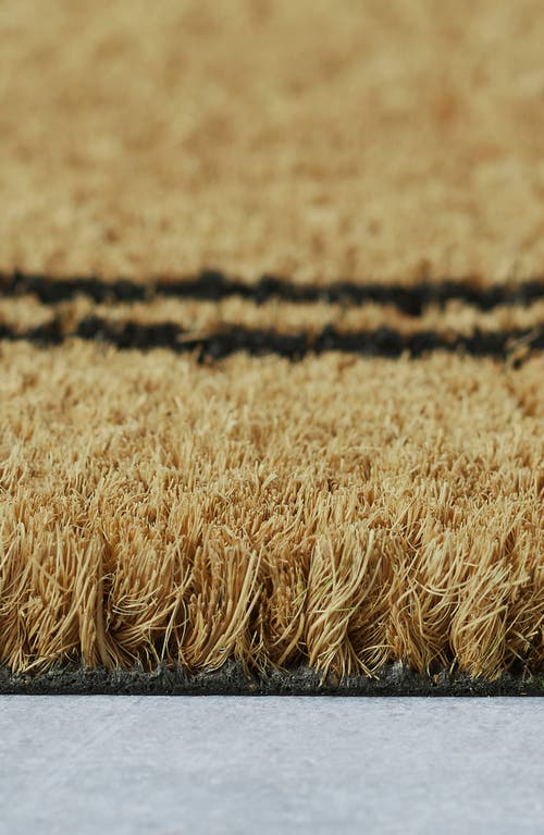 Vcny Home Welcome Stripe Coir Doormat In Green
