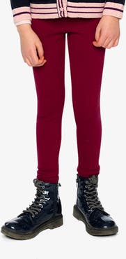 Deux par Deux Rib Elastic Waist Logo Patch Leggings