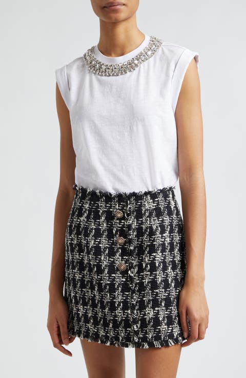 Bella Chunky Rhinestone Sleeveless T-Shirt
