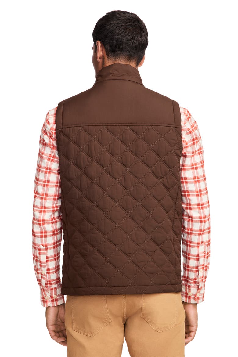Mens Heritage Quilted Vest, Alternate, color, Walnut