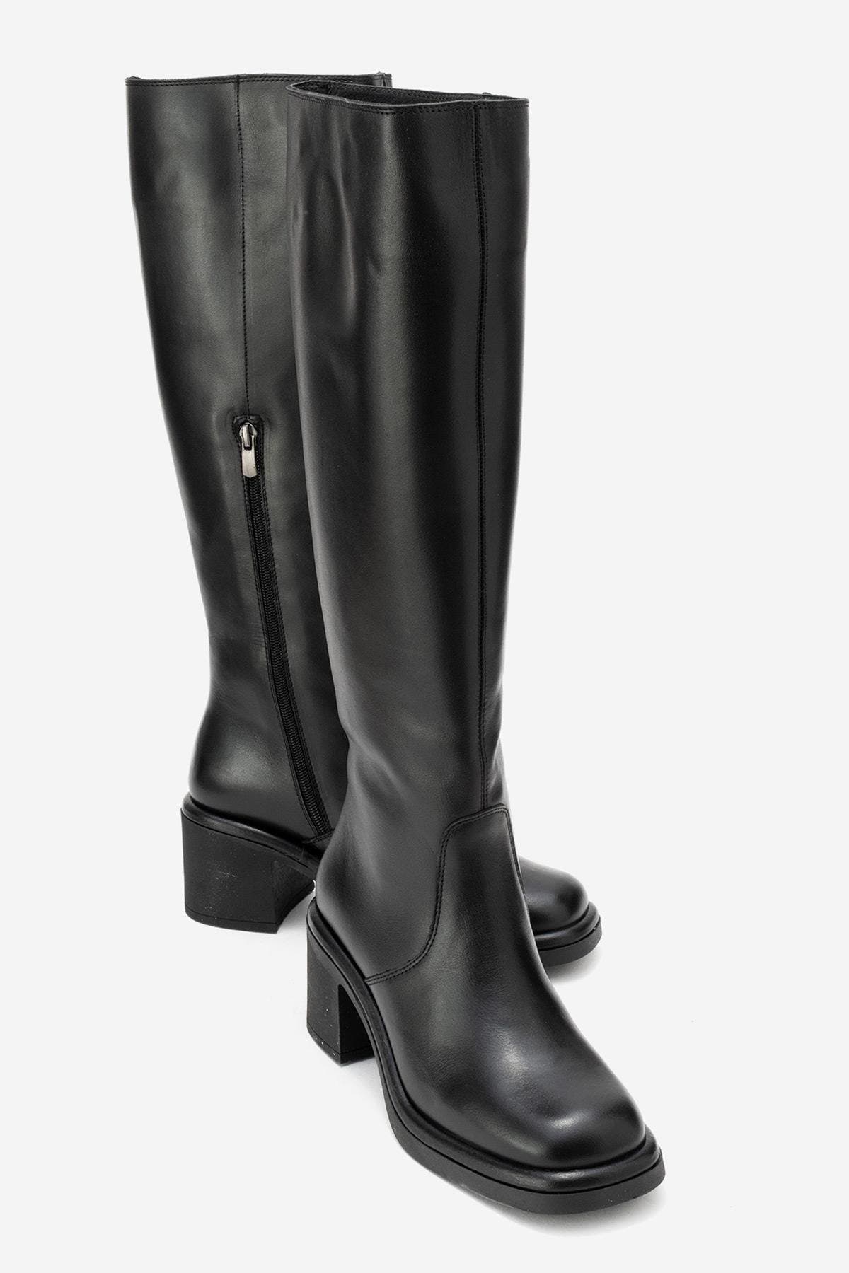 Forever & Always Shoes Fros Leather Knee High Boot, Alternate, color, Black
