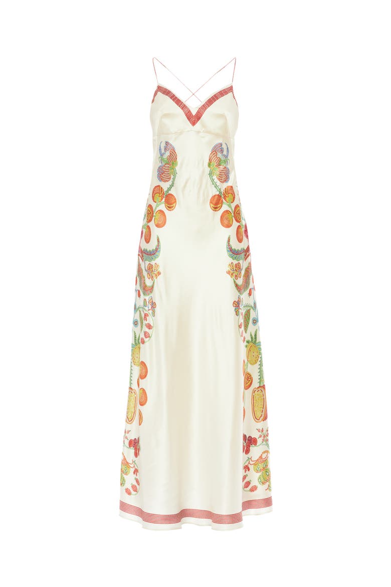 Eros Slip Dress, Alternate, color, Grenadilla Placée Off White