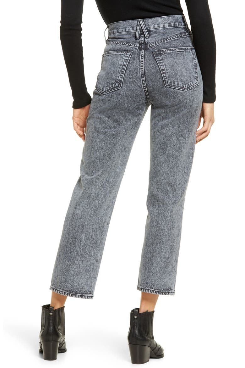 London High Waist Crop Straight Leg Jeans, Alternate, color, TENNESSEE MOON