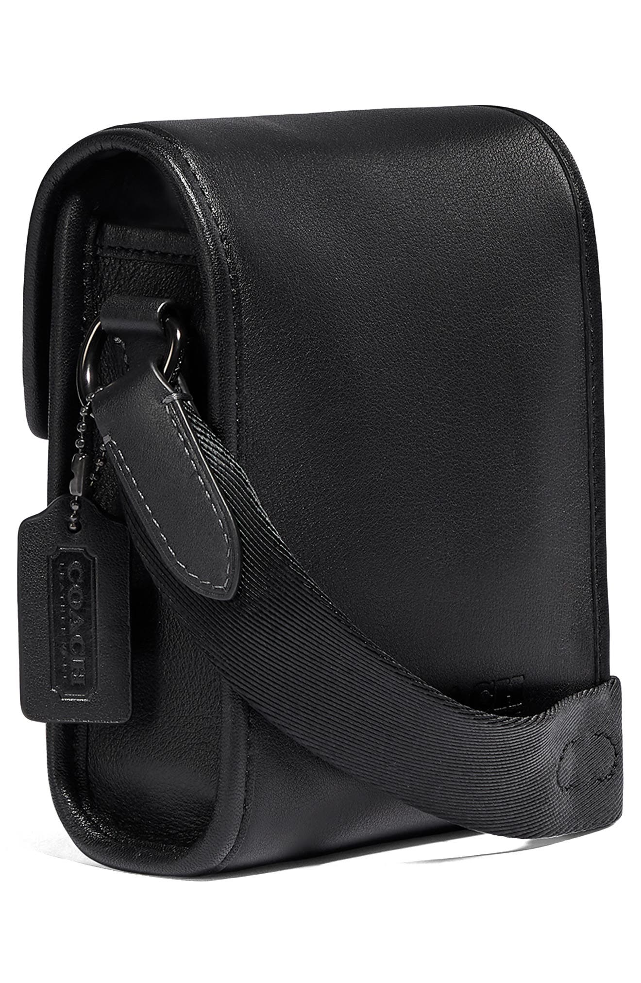 COACH Charter North/South Leather Crossbody Bag, Alternate, color, 