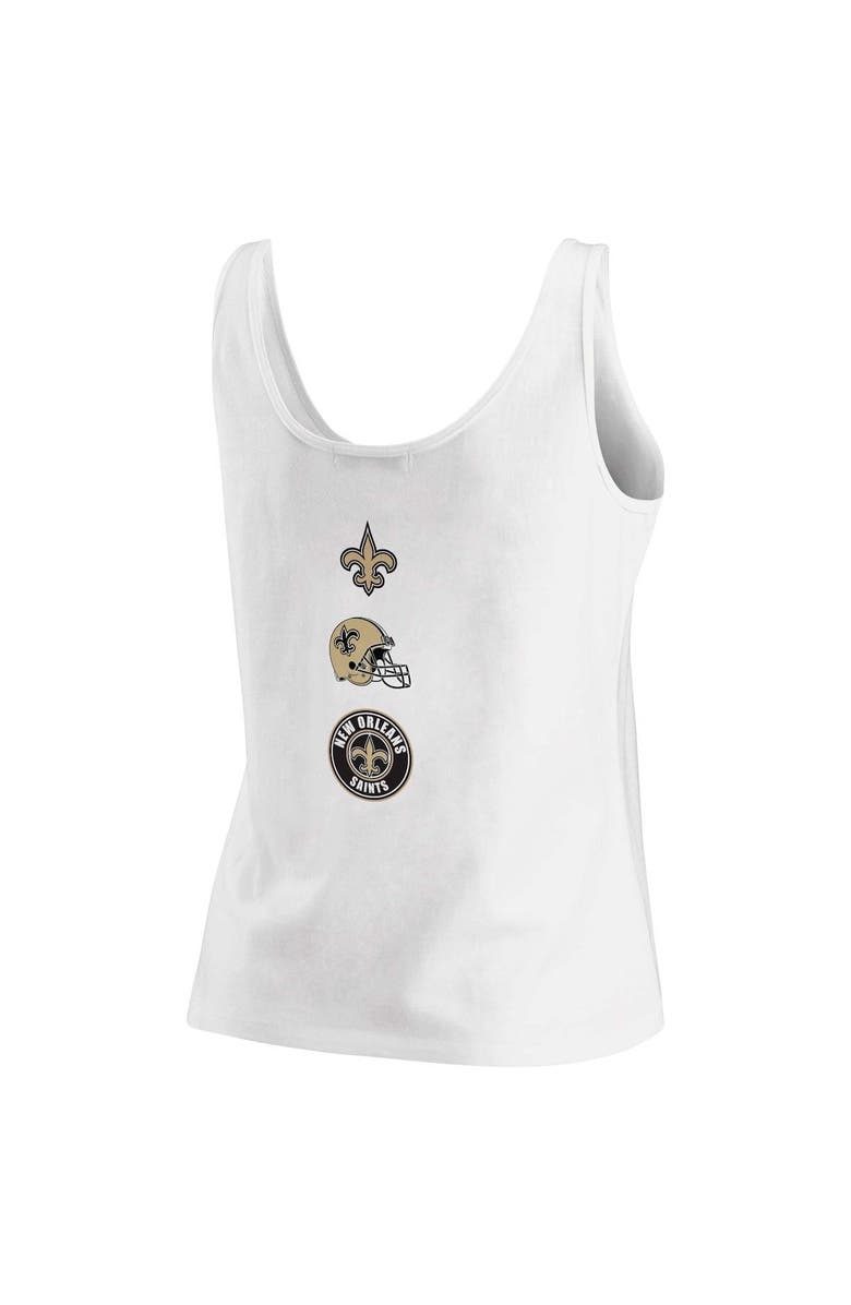 WEAR by Erin Andrews Women's WEAR by Erin Andrews White New Orleans Saints Team Scoop Neck Tank Top, Alternate, color,