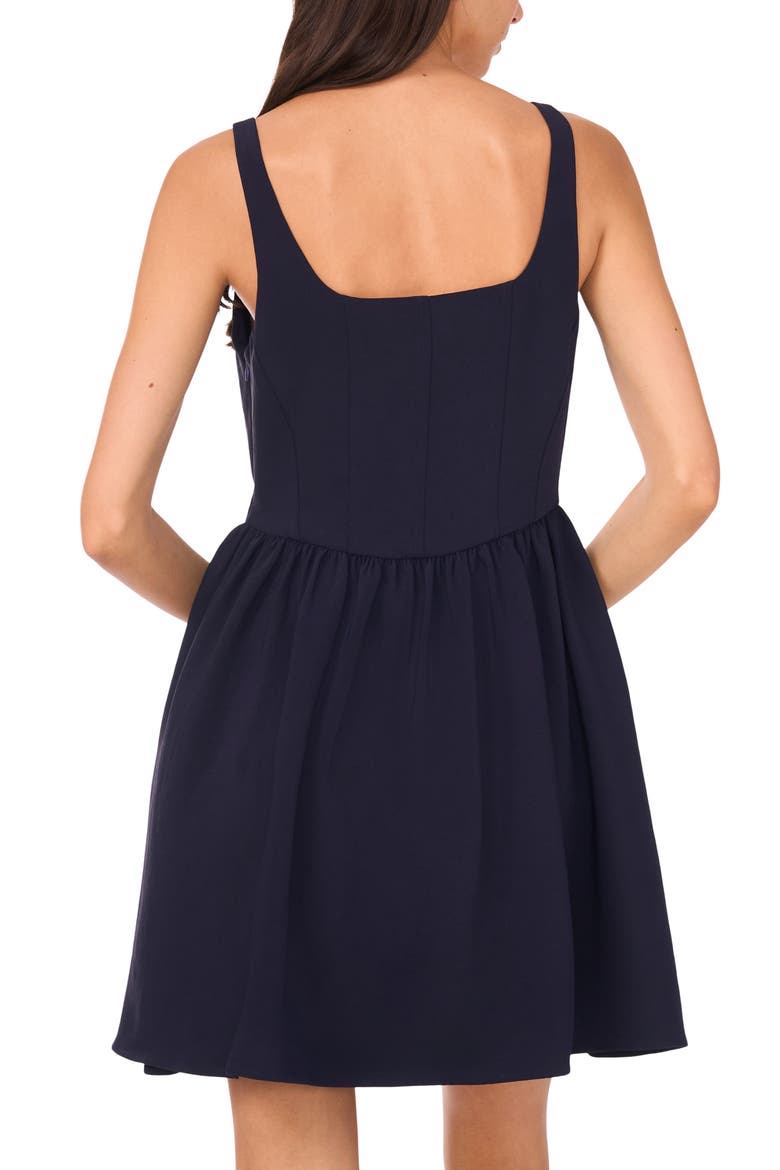 Corset Bodice Fit & Flare Minidress, Alternate, color, CLASSIC NAVY 407