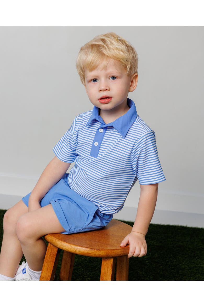 Boys Thin Stripe Polo Shirt, Alternate, color, Sky Blue Thin Stripe