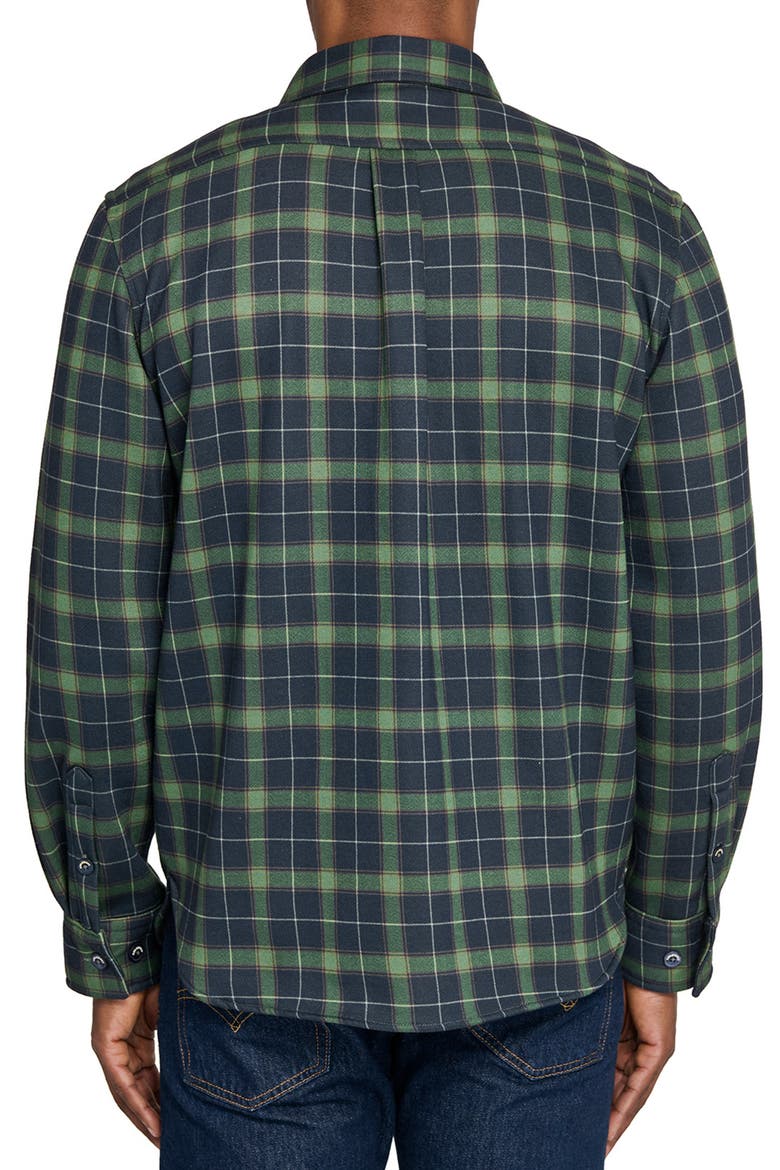 Plaid Shirt Jacket, Alternate, color, NAVY/GREEN