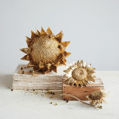 Golden Sunburst Polyresin Figurine