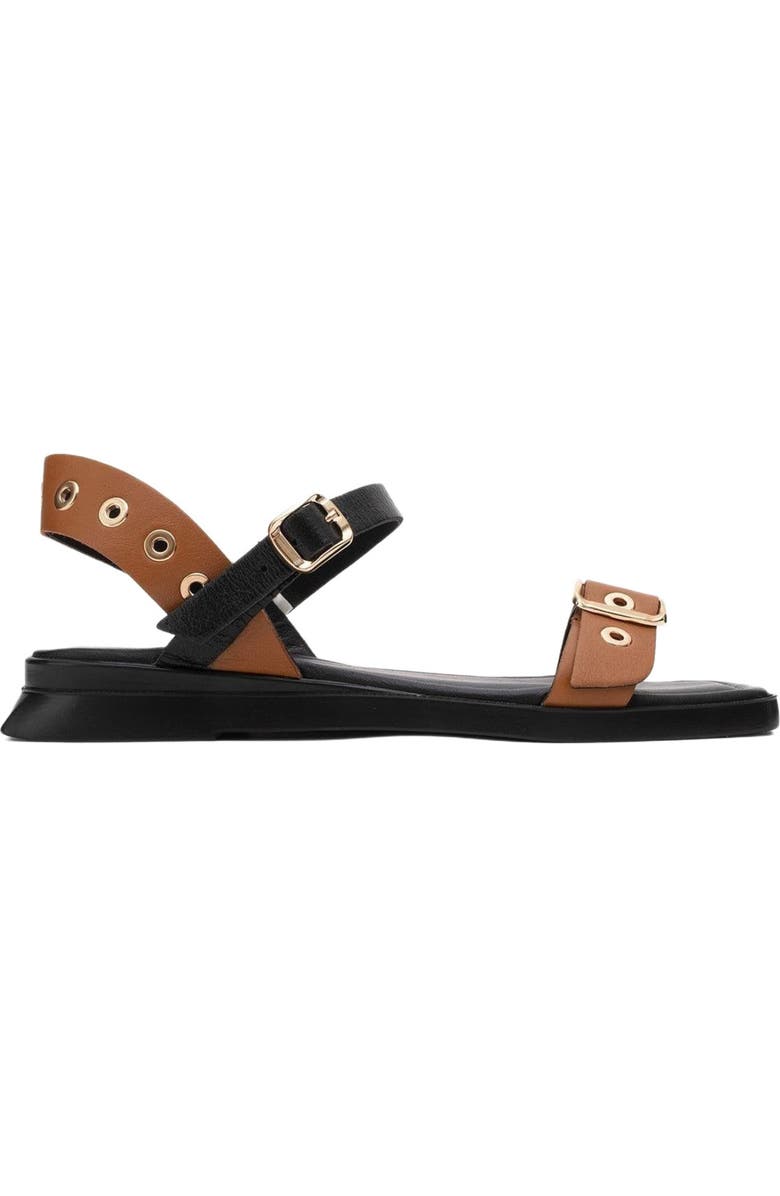 Forever & Always Shoes Mozes Leather Sandal, Alternate, color, Cognac Brown Leather
