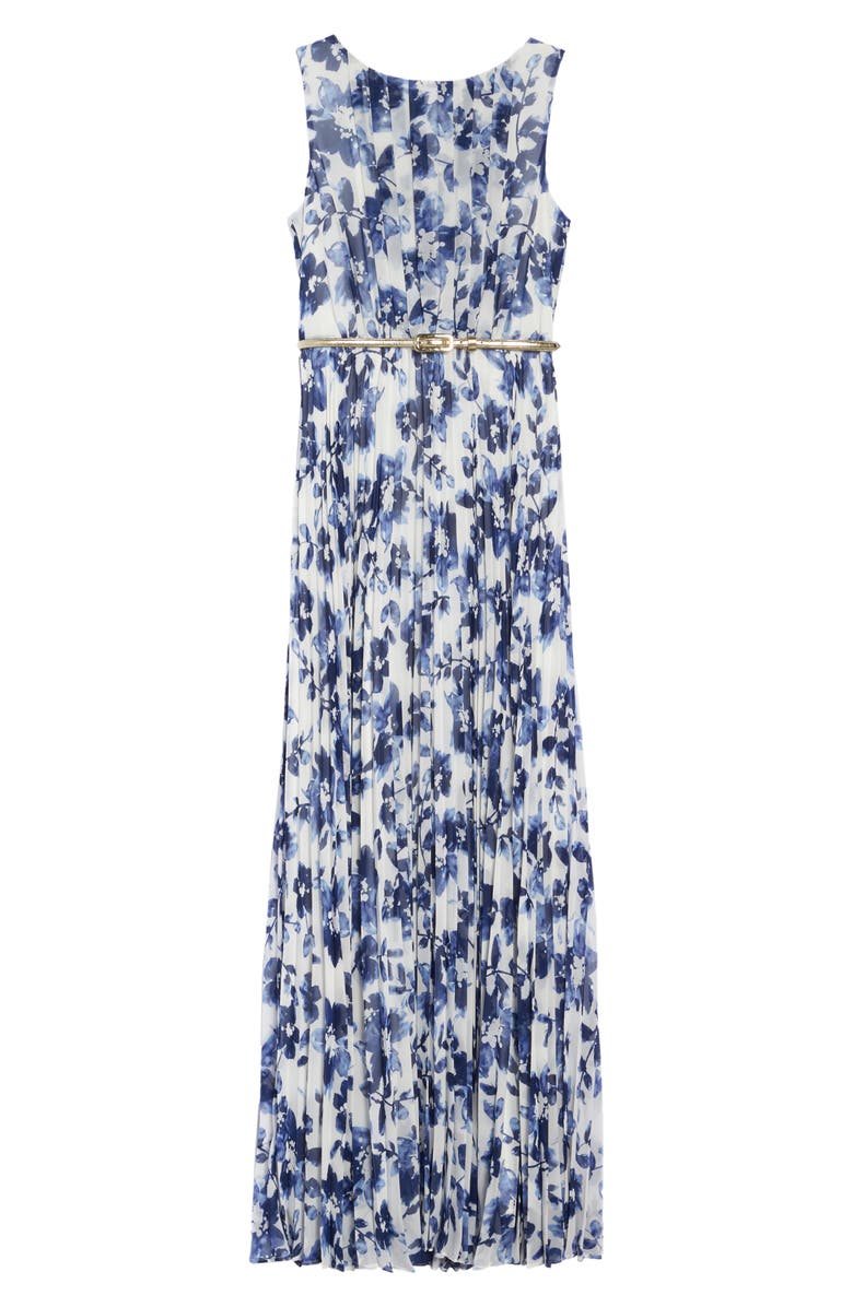 Eliza J Floral Pleat Chiffon Maxi Dress, Alternate, color,