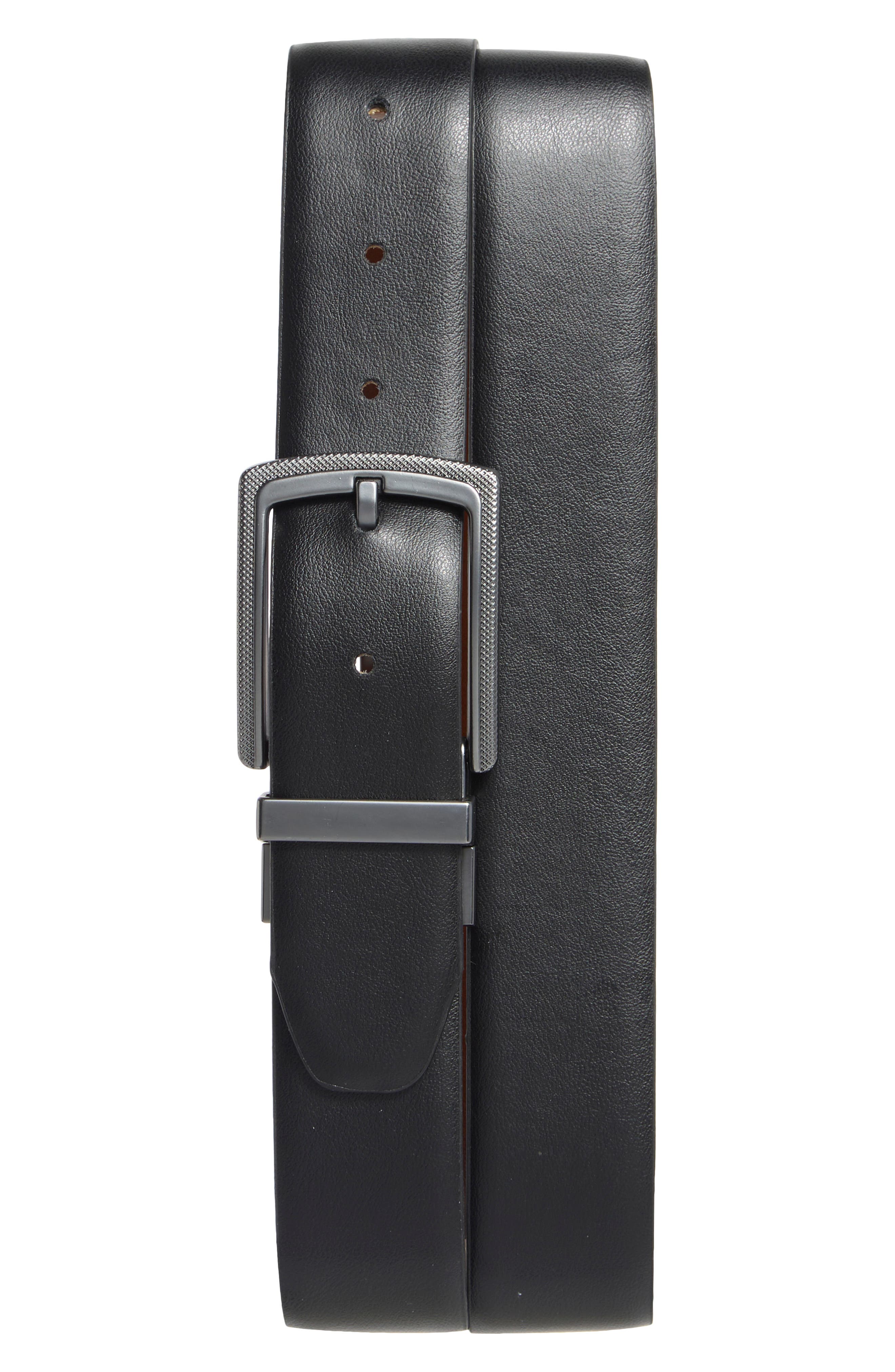 Textured Buckle Reversible Belt