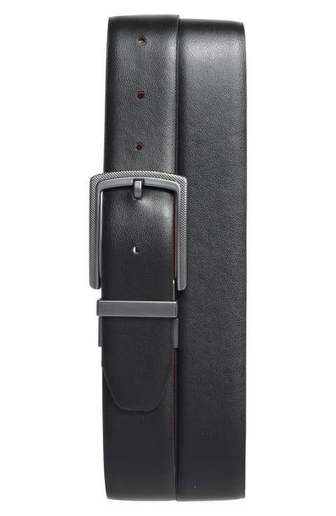 Textured Buckle Reversible Belt